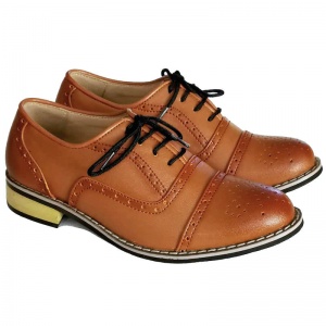 Boys Brown Brogue Oxford Pointed Shoes
